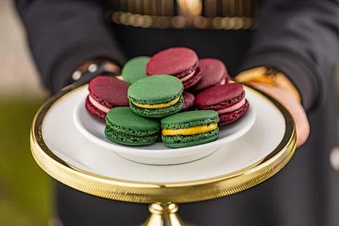 French colourful macarons Stock Photos
