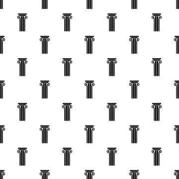 French column pattern seamless vector Illustrazione stock