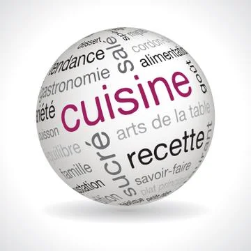 French cooking theme sphere Stock Illustration
