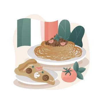 French cuisine abstract concept vector illustration. Illustrazione stock