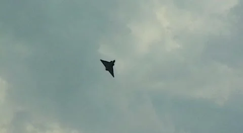 French Dassault Mirage 2000 multirole fighter performs aerobatics. Close-up. Stock Footage 172243051