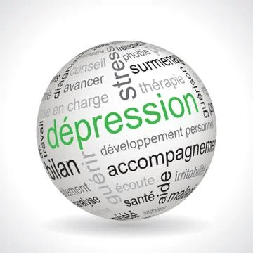 French depression theme sphere Stock Illustration