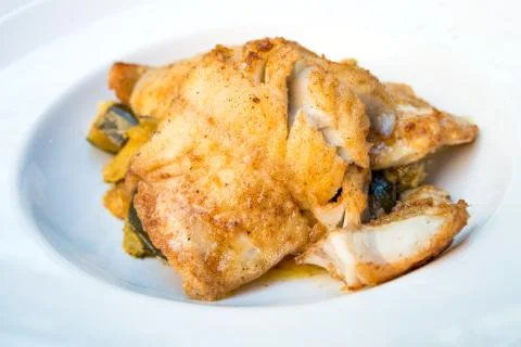 French dish on the table . Stock Photos