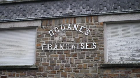 French douane border checkpoint Stock Footage 297707757