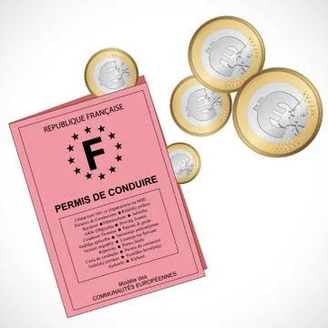 French drivers licence Stock Illustration