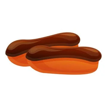 French eclair icon, cartoon style イラスト素材