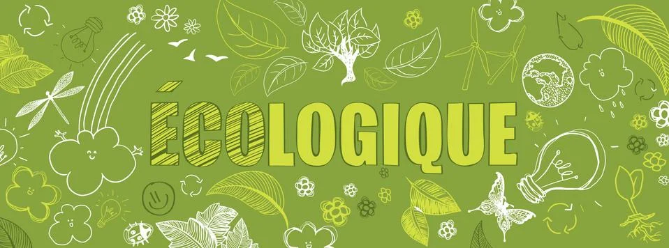 French ecologic banner Stock Illustration