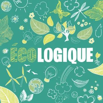 French ecologic illustrations Stock Illustration