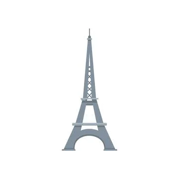 French eiffel tower icon flat isolated Illustrazione stock