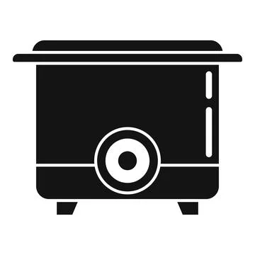 French electric machine icon simple vector. Deep fryer Illustrazione stock