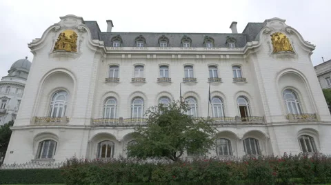 The French Embassy in Vienna Stock Footage 61476175