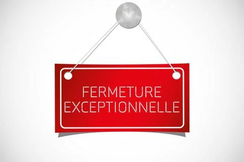 French exceptional closure label Stock Illustration