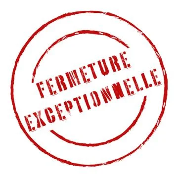 French exceptional closure stamp Stock Illustration