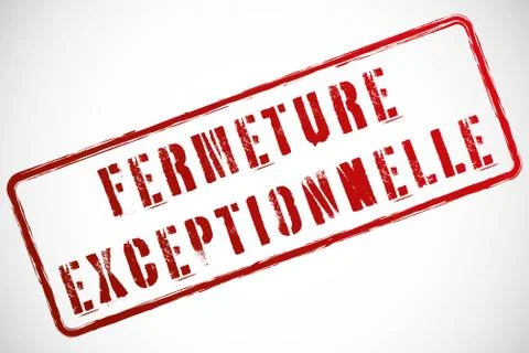 French exceptionnal closure stamp Stock Illustration