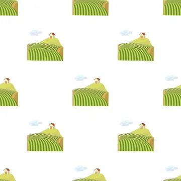 French field pattern seamless vector Illustrazione stock