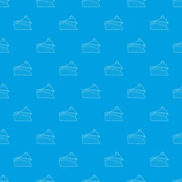French field pattern vector seamless blue Illustrazione stock