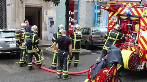 French fire brigade 5 Stock Footage 44752556