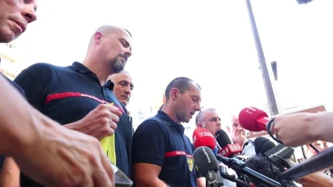 French firefighters demand massive hiring, more resources, and better conditions Stock Footage 342147382