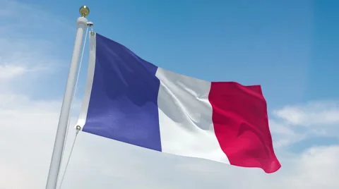 French flag in 4k Video stock 62439888