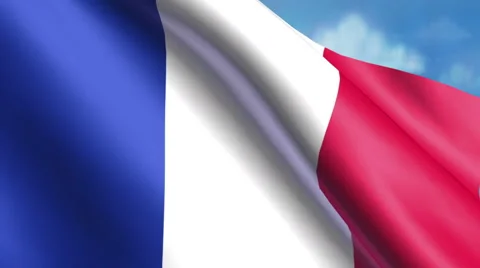French Flag Animation - 4K Resolution Ultra HD Stock Footage 41755952