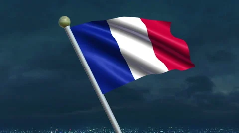 French Flag Animation - 4K Resolution Ultra HD Stock Footage 41756053