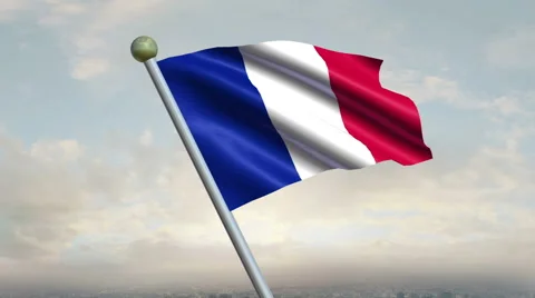 French Flag Animation - 4K Resolution Ultra HD Видео 41756612