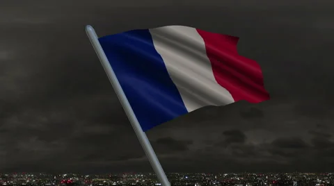 French Flag Animation - 4K Resolution Ultra HD Stock Footage 41756792