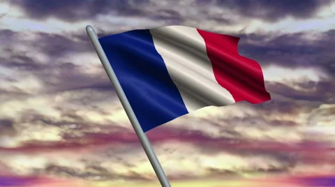 French Flag Animation - 4K Resolution Ultra HD Vídeos de archivo 41756959