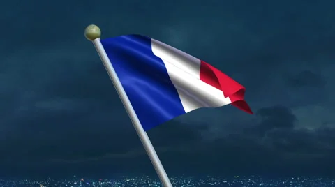French Flag Animation 動画素材 40081011