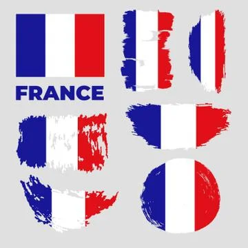 French flag backdrop background texture. Vector illustration Stockillustratie
