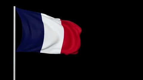 French flag background, slow motion video, looping - 4K 60fps Video stock 308955690