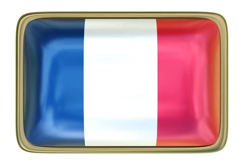 French Flag Badge Stock Illustration