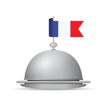 French flag dinner platter Stock Illustration