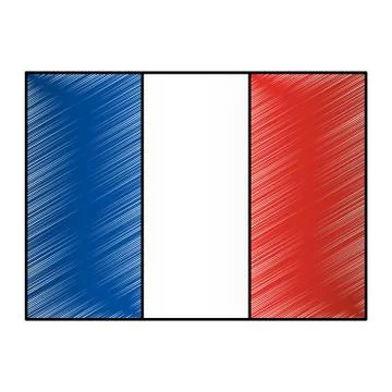 French flag emblem Stock Illustration