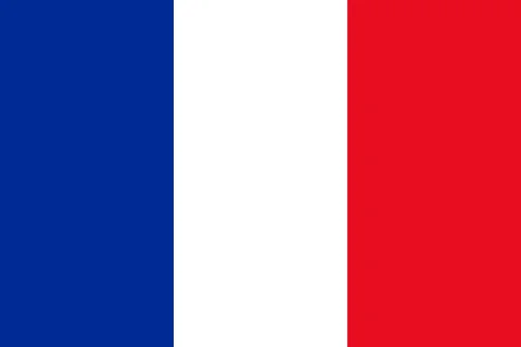 French flag, flat layout, vector illustration Stock Illustration
