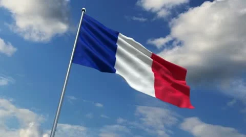 French flag Video stock 11497889