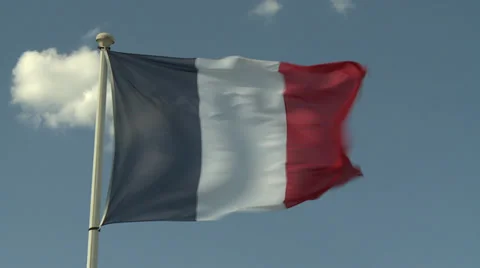 FRENCH FLAG Video stock 32695629
