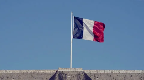 The French Flag Stock Footage 52255930