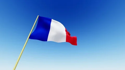 French Flag Stock Footage 75706432