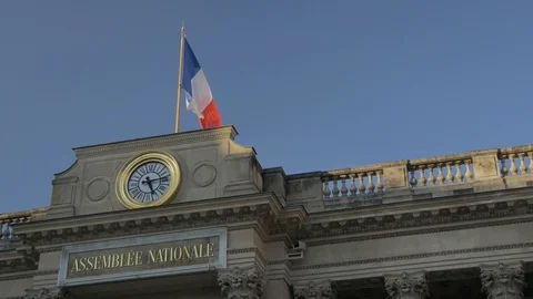 The French flag 스톡 동영상 87344990