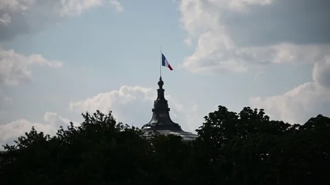 French flag 스톡 동영상 245379750