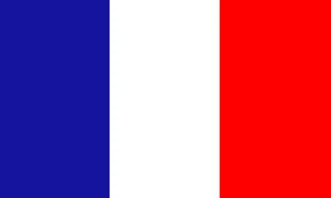 The French flag has three vertical stripes of the same size: blue, white and 스톡 일러스트