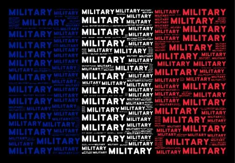 French Flag Pattern of Military Texts Stock Illustration
