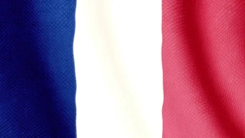 French flag waving animation Stock Footage 76395239