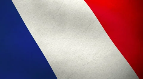 French flag waving background loop 動画素材 34424833