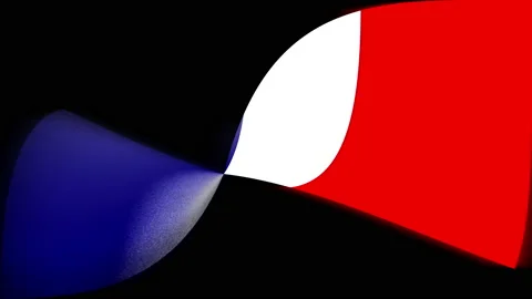 French flag.Animation of small particles forming the French flag.Flag waving. Stock Footage 146617217