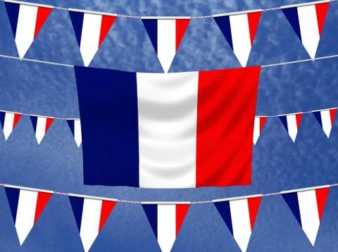 French Flags Stock Illustration