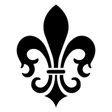 French fleur de lis vector icon illustration Stock Illustration