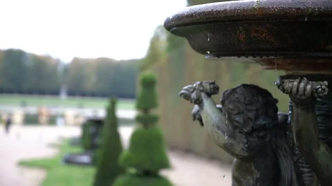 French Fountain Stock Footage 87480127