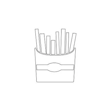 French frie. flat vector icon Stock Illustration